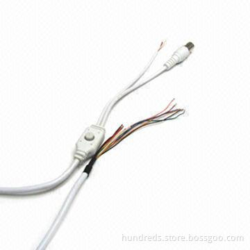 Waterproof Selective Camera Cable, BNC and DC Connector Terminal, Available in Various Core Colors